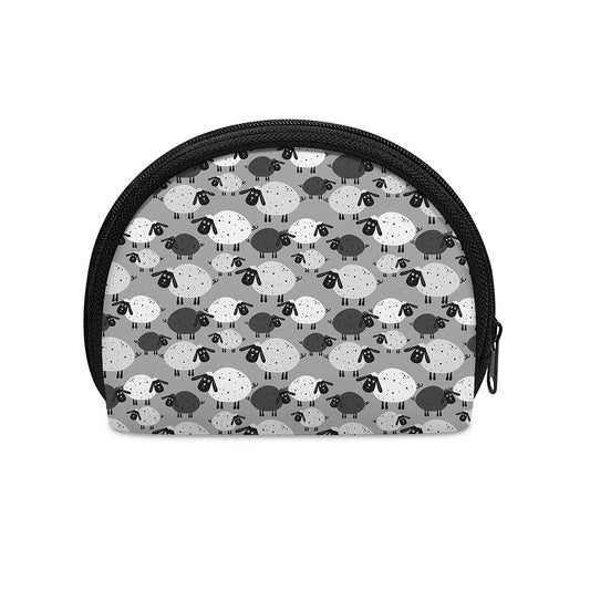Doodle Sheep Pattern Print Coin Purse