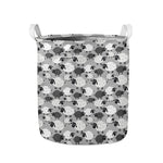 Doodle Sheep Pattern Print Collapsible Laundry Basket
