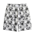 Doodle Sheep Pattern Print Cotton Shorts