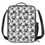 Doodle Sheep Pattern Print Crossbody Lunch Bag
