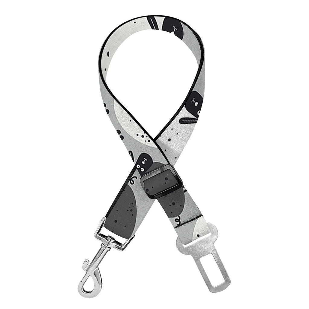 Doodle Sheep Pattern Print Dog Seat Belt