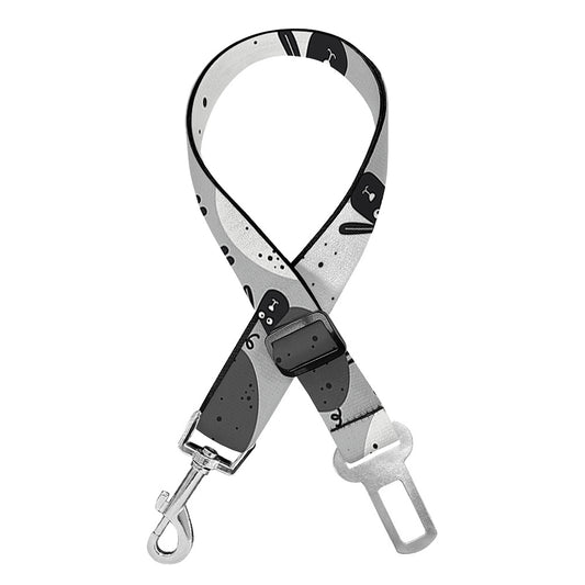 Doodle Sheep Pattern Print Dog Seat Belt