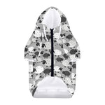 Doodle Sheep Pattern Print Dog Zip Up Hoodie