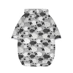 Doodle Sheep Pattern Print Dog Zip Up Hoodie