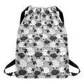 Doodle Sheep Pattern Print Drawstring Backpack