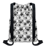 Doodle Sheep Pattern Print Drawstring Backpack