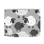 Doodle Sheep Pattern Print Drum Lamp Shade