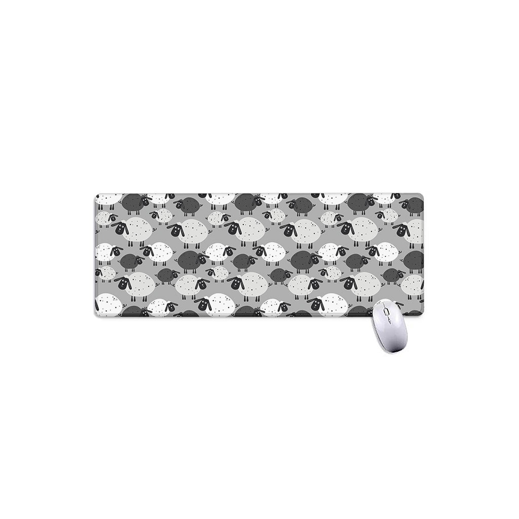 Doodle Sheep Pattern Print Extended Mouse Pad