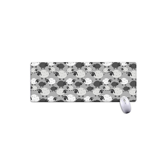 Doodle Sheep Pattern Print Extended Mouse Pad