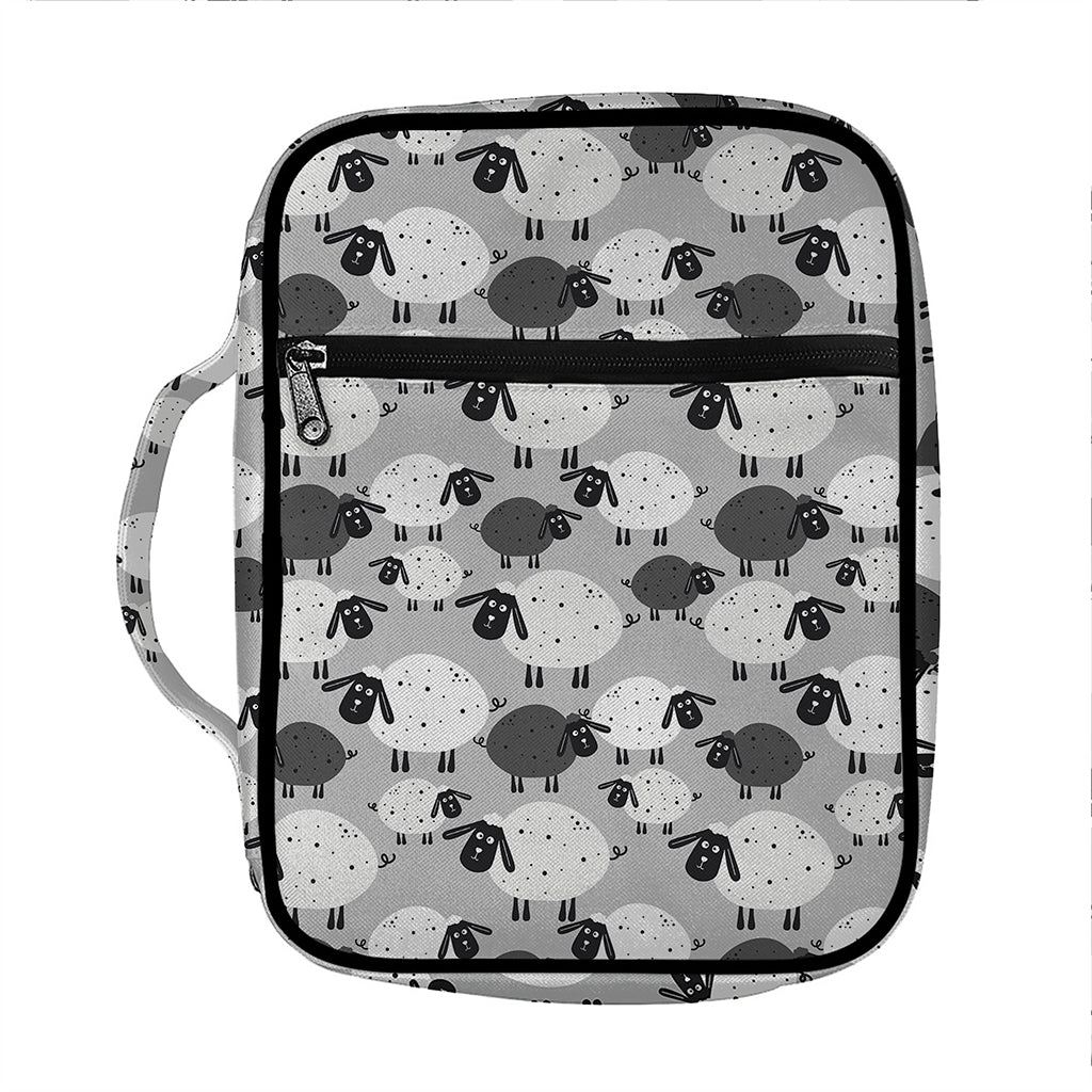 Doodle Sheep Pattern Print Front Pocket Bible Bag