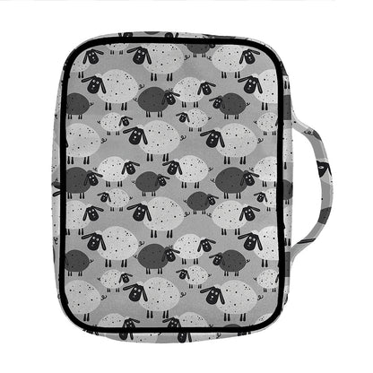 Doodle Sheep Pattern Print Front Pocket Bible Bag