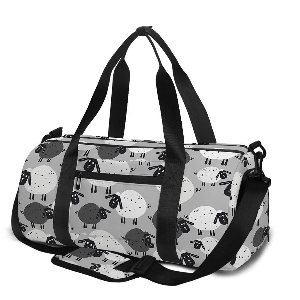 Doodle Sheep Pattern Print Gym Bag