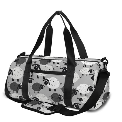 Doodle Sheep Pattern Print Gym Bag