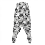 Doodle Sheep Pattern Print Hammer Pants