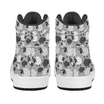 Doodle Sheep Pattern Print High Top Leather Sneakers