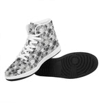 Doodle Sheep Pattern Print High Top Leather Sneakers