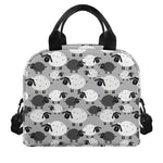 Doodle Sheep Pattern Print Insulated Lunch Bag