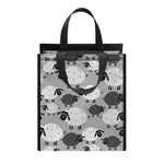 Doodle Sheep Pattern Print Insulated Lunch Tote
