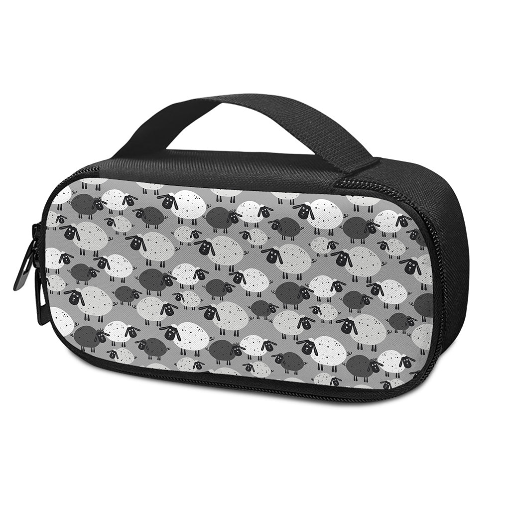 Doodle Sheep Pattern Print Insulin Cooler Travel Case