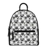 Doodle Sheep Pattern Print Leather Backpack