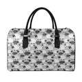 Doodle Sheep Pattern Print Leather Duffel Bag