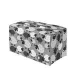 Doodle Sheep Pattern Print Leather Tissue Box Cover