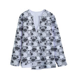 Doodle Sheep Pattern Print Long Sleeve Short Coat