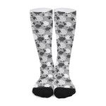 Doodle Sheep Pattern Print Long Socks