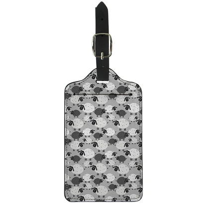 Doodle Sheep Pattern Print Luggage Tag