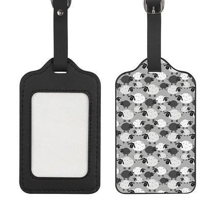 Doodle Sheep Pattern Print Luggage Tag