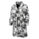 Doodle Sheep Pattern Print Men's Bathrobe