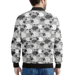 Doodle Sheep Pattern Print Men's Bomber Jacket