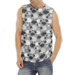 Doodle Sheep Pattern Print Men's Fitness Tank Top
