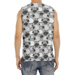Doodle Sheep Pattern Print Men's Fitness Tank Top