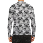 Doodle Sheep Pattern Print Men's Long Sleeve Rash Guard