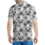 Doodle Sheep Pattern Print Men's Polo Shirt