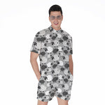 Doodle Sheep Pattern Print Men's Rompers