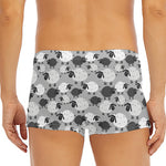 Doodle Sheep Pattern Print Men's Short Boxer Briefs