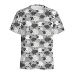 Doodle Sheep Pattern Print Men's Sports T-Shirt
