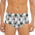 Doodle Sheep Pattern Print Men's Triangle Swim Briefs