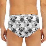 Doodle Sheep Pattern Print Men's Triangle Swim Briefs