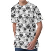 Doodle Sheep Pattern Print Men's Velvet T-Shirt