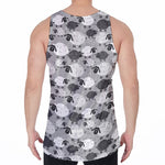 Doodle Sheep Pattern Print Men's Velvet Tank Top