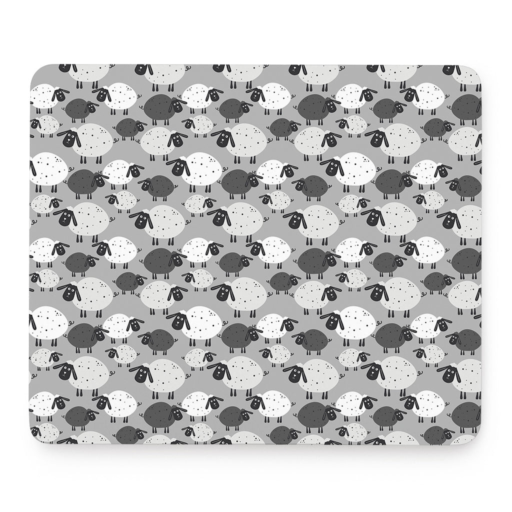 Doodle Sheep Pattern Print Mouse Pad