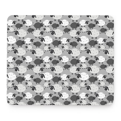 Doodle Sheep Pattern Print Mouse Pad