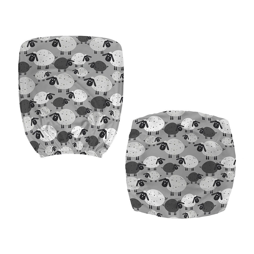 Doodle Sheep Pattern Print Office Chair Cover