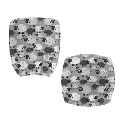 Doodle Sheep Pattern Print Office Chair Cover