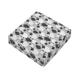 Doodle Sheep Pattern Print Outdoor Seat Cushion Cover