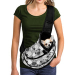 Doodle Sheep Pattern Print Pet Sling Carrier