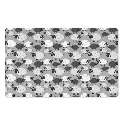 Doodle Sheep Pattern Print Polyester Doormat